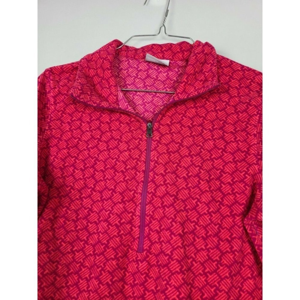 Columbia Fleece Pullover Red Pink Long Sleeve SZ S - Picture 3 of 7
